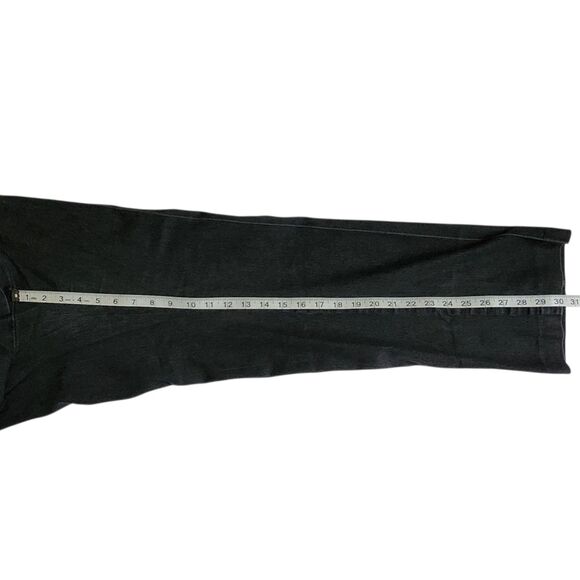New Directions Black Straight Leg Double Button Flap Pocket Jeans sz 10 - Picture 9 of 10